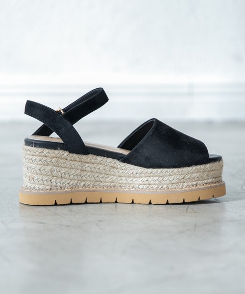 Heather（ヘザー）の「アツゾコフェイクスエードサンダル　886580（サンダル・レディース・ベージュ/ブラック・L/S/M）」の8枚目の写真