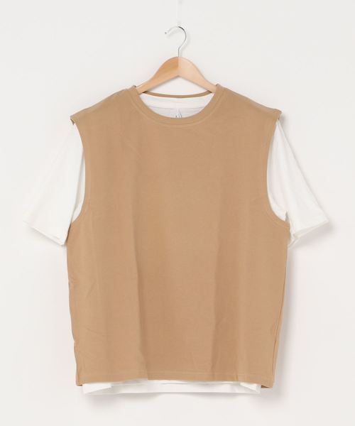 THISIS(ディスイズ)の「ベストアンサンブルTシャツ(Tシャツ/カットソー・メンズ・ブラック/カーキ/ブラウン/ベージュ・MEDIUM/X-LARGE/LARGE)」の1枚目の写真