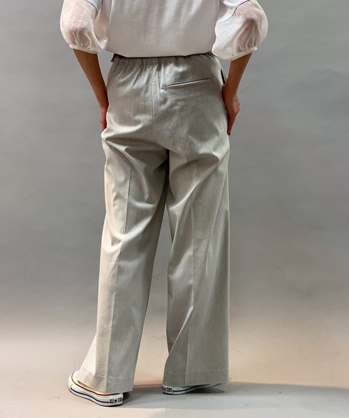 Munich（ミューニック）の「レーヨン麻ワイドパンツ (セットアップ可）（スラックス・レディース・ライトグレー/ブラック/ライトグリーン・S/M/XS）」の16枚目の写真