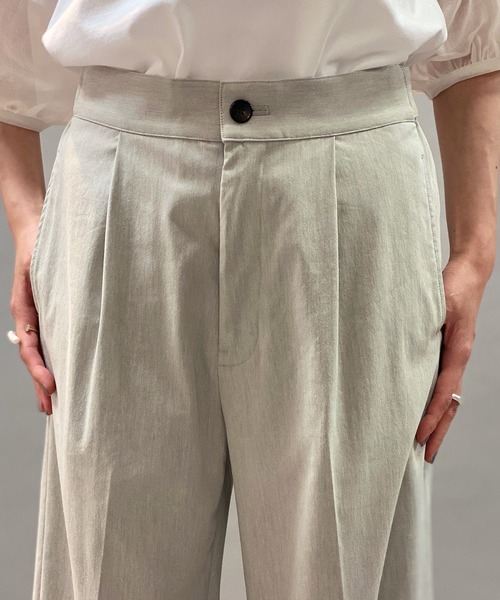 Munich（ミューニック）の「レーヨン麻ワイドパンツ (セットアップ可）（スラックス・レディース・ライトグレー/ブラック/ライトグリーン・S/M/XS）」の13枚目の写真