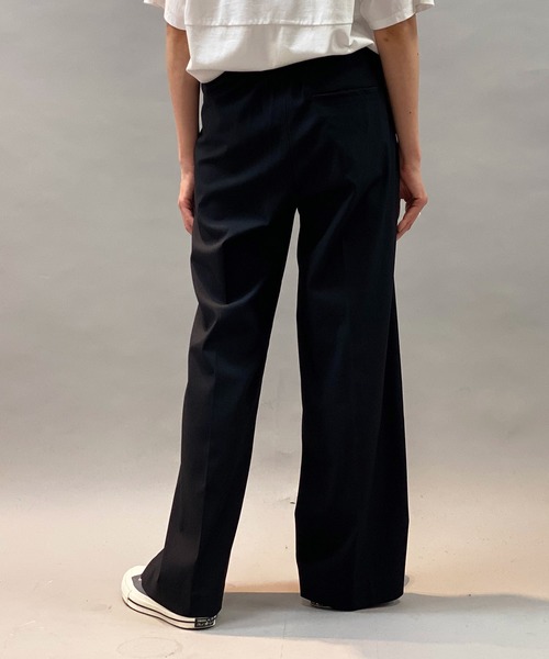 Munich（ミューニック）の「レーヨン麻ワイドパンツ (セットアップ可）（スラックス・レディース・ライトグレー/ブラック/ライトグリーン・S/M/XS）」の14枚目の写真