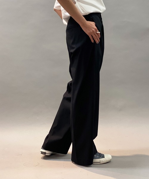 Munich（ミューニック）の「レーヨン麻ワイドパンツ (セットアップ可）（スラックス・レディース・ライトグレー/ブラック/ライトグリーン・S/M/XS）」の20枚目の写真