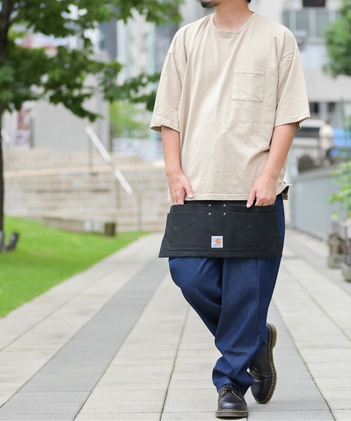 JOHN'S CLOSET（ジョンズクローゼット）の「【i】ピグメント加工 ビッグシルエット ポケットTシャツ（Tシャツ/カットソー・メンズ・ベージュ/オフホワイト/グリーン/チャコール/イエロー/サックスブルー・MEDIUM/LARGE/X-LARGE）」の22枚目の写真