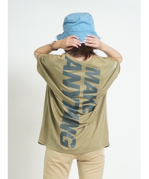 one way(ワンウェイ)の「柄ポケットバックロゴTシャツ(Tシャツ/カットソー・レディース・ホワイト/ベージュ/ブラック/ブラック系その他/ダークグリーン・FREE)」の12枚目の写真