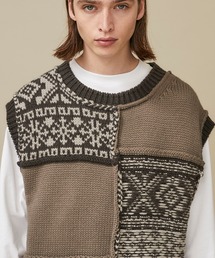 Name.（ネーム）の「【Name.】ノルディックパッチワークニット