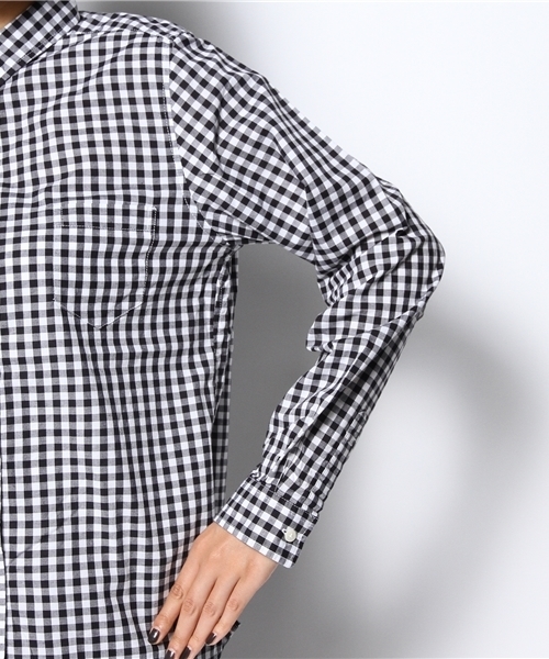 CIAOPANIC TYPY(チャオパニックティピー)の「ギンガムレギュラーシャツ(シャツ/ブラウス・レディース・ブラック/ネイビー・FREE)」の8枚目の写真