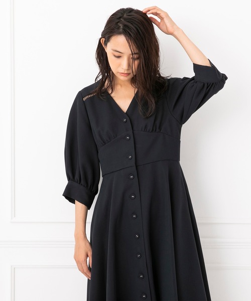 FLICKA（フリッカ）の「【FLICKA】パフスリーブワンピース（ドレス・レディース・ライトブルー/ネイビー・9号/7号）」の10枚目の写真