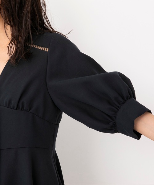 FLICKA（フリッカ）の「【FLICKA】パフスリーブワンピース（ドレス・レディース・ライトブルー/ネイビー・9号/7号）」の12枚目の写真