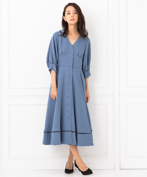 FLICKA（フリッカ）の「【FLICKA】パフスリーブワンピース（ドレス・レディース・ライトブルー/ネイビー・9号/7号）」の15枚目の写真