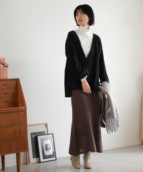 LAKOLE（ラコレ）の「スクエアトゥソフトブーツ / LAKOLE（ブーツ・レディース・ブラック/ダークブラウン/サンドベージュ・MEDIUM/LARGE）」の19枚目の写真