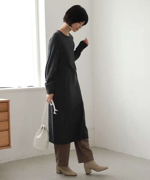 LAKOLE（ラコレ）の「スクエアトゥソフトブーツ / LAKOLE（ブーツ・レディース・ブラック/ダークブラウン/サンドベージュ・MEDIUM/LARGE）」の20枚目の写真