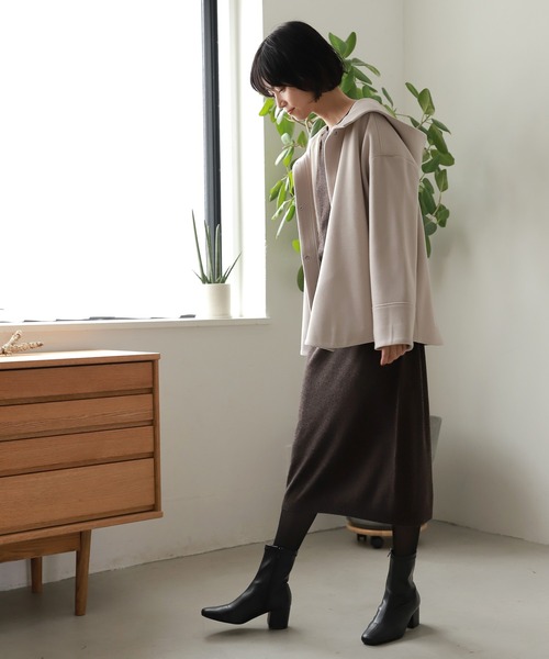 LAKOLE（ラコレ）の「スクエアトゥソフトブーツ / LAKOLE（ブーツ・レディース・ブラック/ダークブラウン/サンドベージュ・MEDIUM/LARGE）」の21枚目の写真