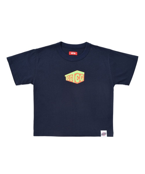 TEG TEG(テグテグ)の「BOX TEG TEE Adult(Tシャツ/カットソー・レディース・ライトブルー/ネイビー/マスタード・S)」の2枚目の写真