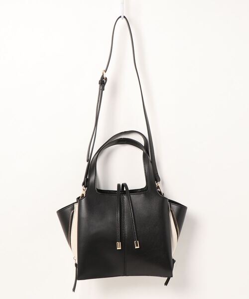 INTERPLANET(インタープラネット)の「2WAYサイドZIPトートBAG(トートバッグ・レディース・ブラック/キャメル・フリー)」の4枚目の写真