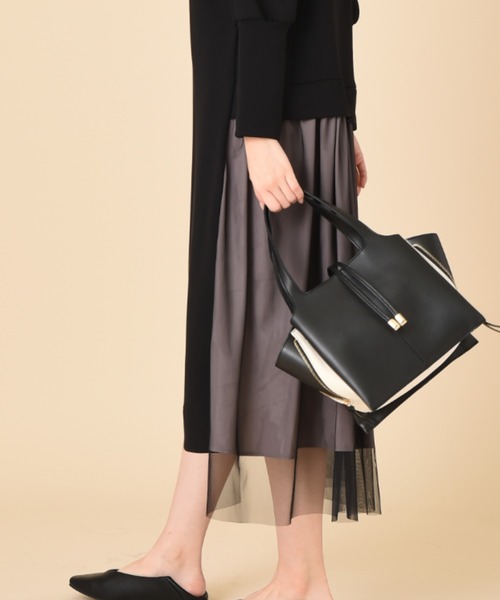 INTERPLANET(インタープラネット)の「2WAYサイドZIPトートBAG(トートバッグ・レディース・ブラック/キャメル・フリー)」の10枚目の写真