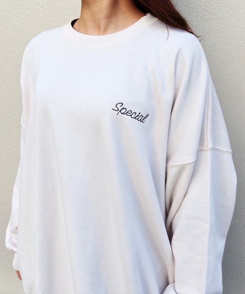 Riberry（リベリー）の「Special 刺繍&プリント BIGロゴスウェット（スウェット・レディース・アイボリー/スミクロ/グレー/チャコールグレー・FREE）」の14枚目の写真