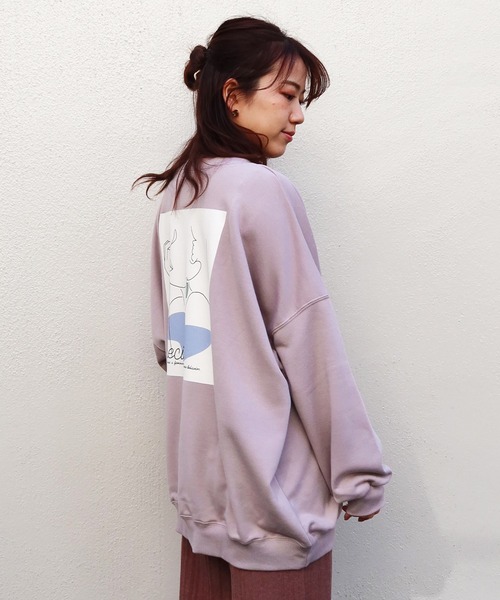 Riberry（リベリー）の「Special 刺繍&プリント BIGロゴスウェット（スウェット・レディース・アイボリー/スミクロ/グレー/チャコールグレー・FREE）」の8枚目の写真