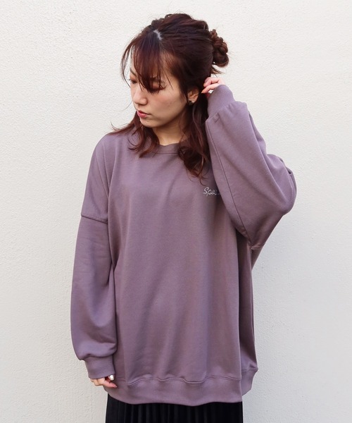 Riberry（リベリー）の「Special 刺繍&プリント BIGロゴスウェット（スウェット・レディース・アイボリー/スミクロ/グレー/チャコールグレー・FREE）」の11枚目の写真