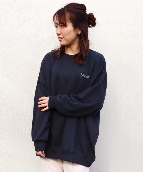 Riberry（リベリー）の「Special 刺繍&プリント BIGロゴスウェット（スウェット・レディース・アイボリー/スミクロ/グレー/チャコールグレー・FREE）」の9枚目の写真