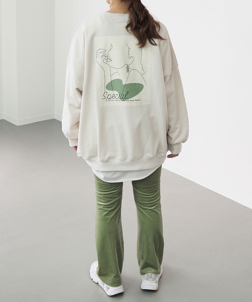 Riberry（リベリー）の「Special 刺繍&プリント BIGロゴスウェット（スウェット・レディース・アイボリー/スミクロ/グレー/チャコールグレー・FREE）」の20枚目の写真