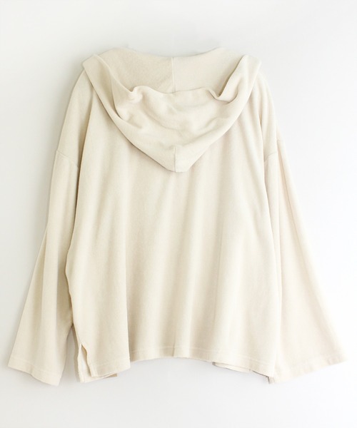 RNA-N（アールエヌエーエヌ）の「M1581 クリーンパイルフーディプルオーバー（パーカー・レディース・ブラウン/グレー/キナリ・MEDIUM）」の12枚目の写真