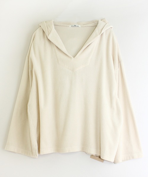 RNA-N（アールエヌエーエヌ）の「M1581 クリーンパイルフーディプルオーバー（パーカー・レディース・ブラウン/グレー/キナリ・MEDIUM）」の9枚目の写真