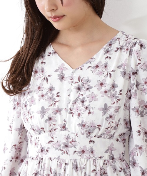 人気！完売、プティフローラルプリントワンピース♡プロポーション／ブラウン PROPORTION BODY DRESSING（プロポーションボディドレッシング