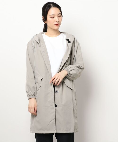 LUGG NAGG(ラグナグ)の「【M~XL対応】フーデッドモッズコート(モッズコート・レディース・ブラック/ベージュ/ネイビー/レッド/カーキ/ターコイズブルー/グレイッシュブルー/ライトグレー・LL/M/L)」の14枚目の写真