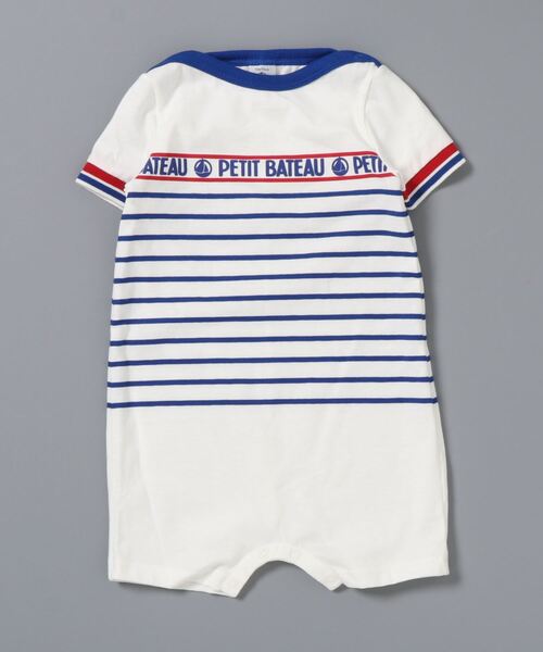 PETIT BATEAU（プチバトー）の「プリント半袖ロンパース（ロンパース・キッズ・オフホワイト・12MONTH/18MONTH）」の2枚目の写真