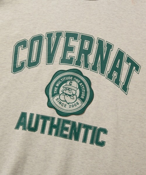 COVERNAT（カバーナット）の「【COVERNAT】BIG EMBLEM LOGO CREWNECK / カバーナット ビッグ エンブレム ロゴ クルーネック（スウェット・メンズ・チャコールグレー/ネイビー/オートミール・SMALL/MEDIUM/LARGE/X-LARGE）」の10枚目の写真