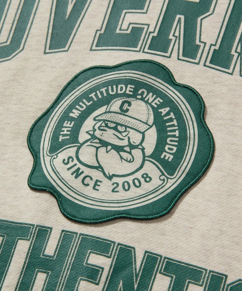 COVERNAT（カバーナット）の「【COVERNAT】BIG EMBLEM LOGO CREWNECK / カバーナット ビッグ エンブレム ロゴ クルーネック（スウェット・メンズ・チャコールグレー/ネイビー/オートミール・SMALL/MEDIUM/LARGE/X-LARGE）」の5枚目の写真