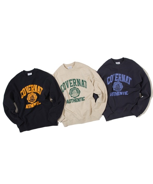 COVERNAT（カバーナット）の「【COVERNAT】BIG EMBLEM LOGO CREWNECK / カバーナット ビッグ エンブレム ロゴ クルーネック（スウェット・メンズ・チャコールグレー/ネイビー/オートミール・SMALL/MEDIUM/LARGE/X-LARGE）」の12枚目の写真