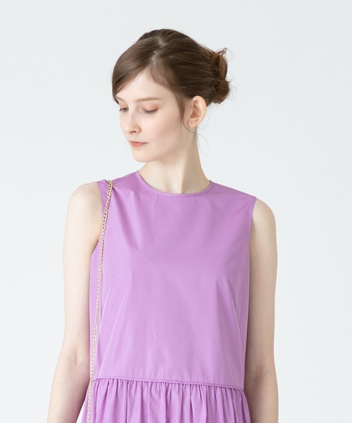 LOULOU WILLOUGHBY】マイクロタフタティアードワンピース