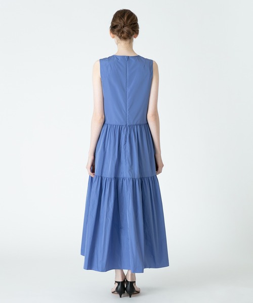 LOULOU WILLOUGHBY】マイクロタフタティアードワンピース