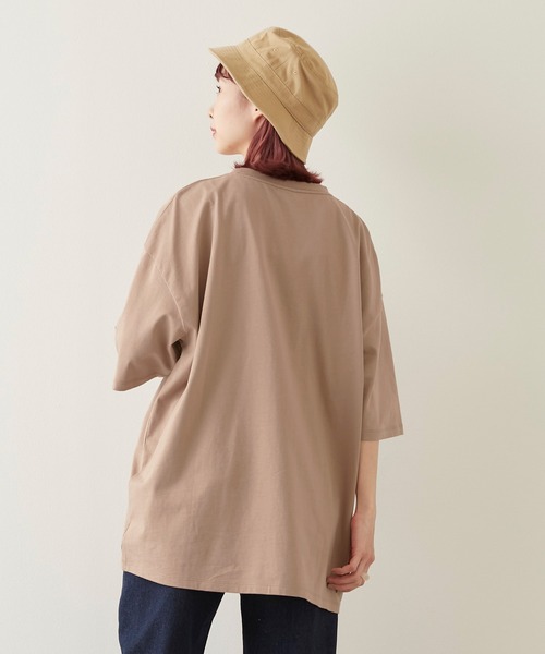 timecapsule（タイムカプセル）の「【timecapsule】「レトロなデイジー」プリント半袖ビッグTシャツ（Tシャツ/カットソー・レディース・ホワイト/ミント/モカ/ライトベージュ・FREE）」の7枚目の写真