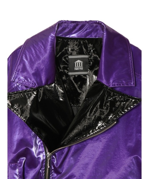 PAMEO POSE(パメオポーズ)の「Disco Rider Jacket(ライダースジャケット・レディース・ブラック/パープル/ブラウン・FREE)」の14枚目の写真