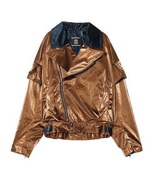 PAMEO POSE(パメオポーズ)の「Disco Rider Jacket(ライダースジャケット・レディース・ブラック/パープル/ブラウン・FREE)」の12枚目の写真