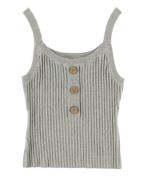ALEXIA STAM（アリシアスタン）の「Front Button Rib Knit Camisole /フロントボタンリブニットキャミソール（キャミソール・レディース・グレー/モカ/グリーン系その他・FREE）」の20枚目の写真