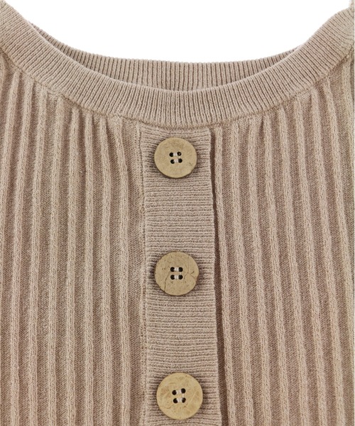 ALEXIA STAM（アリシアスタン）の「Front Button Rib Knit Camisole /フロントボタンリブニットキャミソール（キャミソール・レディース・グレー/モカ/グリーン系その他・FREE）」の6枚目の写真