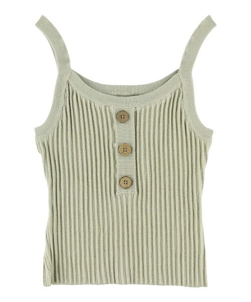 ALEXIA STAM（アリシアスタン）の「Front Button Rib Knit Camisole /フロントボタンリブニットキャミソール（キャミソール・レディース・グレー/モカ/グリーン系その他・FREE）」の21枚目の写真