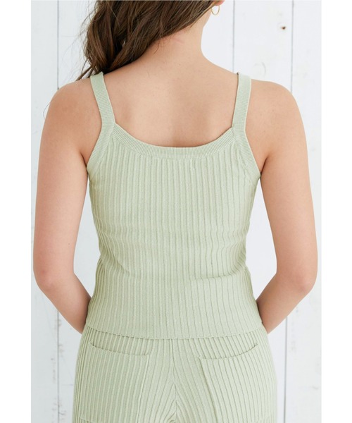 ALEXIA STAM（アリシアスタン）の「Front Button Rib Knit Camisole /フロントボタンリブニットキャミソール（キャミソール・レディース・グレー/モカ/グリーン系その他・FREE）」の10枚目の写真