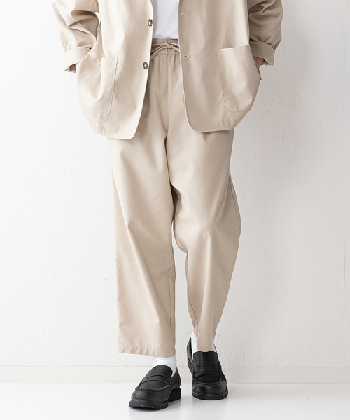 UNIIT(ユニット)の「【UNIIT】コットンリネン アンクル丈イージーパンツ セットアップ対応可能アイテム ルーズシルエット(ビッグシルエット)(その他パンツ・メンズ・ライトグレー/ブラック/ライトベージュ・MEDIUM/LARGE)」の3枚目の写真