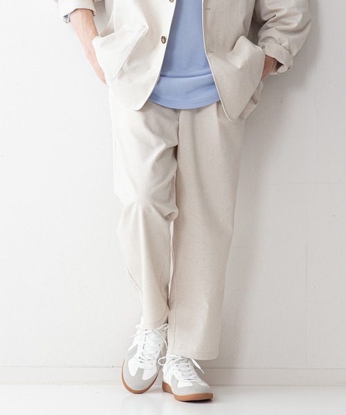 UNIIT(ユニット)の「【UNIIT】コットンリネン アンクル丈イージーパンツ セットアップ対応可能アイテム ルーズシルエット(ビッグシルエット)(その他パンツ・メンズ・ライトグレー/ブラック/ライトベージュ・MEDIUM/LARGE)」の11枚目の写真