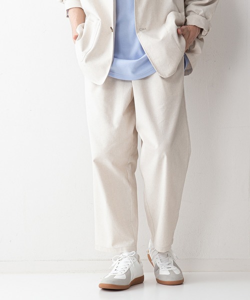 UNIIT(ユニット)の「【UNIIT】コットンリネン アンクル丈イージーパンツ セットアップ対応可能アイテム ルーズシルエット(ビッグシルエット)(その他パンツ・メンズ・ライトグレー/ブラック/ライトベージュ・MEDIUM/LARGE)」の12枚目の写真