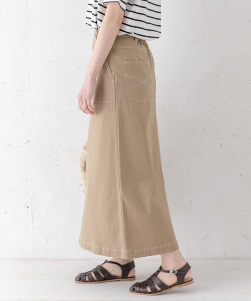 URBAN RESEARCH Sonny Label（アーバンリサーチサニーレーベル）の「配色ステッチベイカースカート（スカート・レディース・ベージュ/アイボリー・38/36）」の9枚目の写真