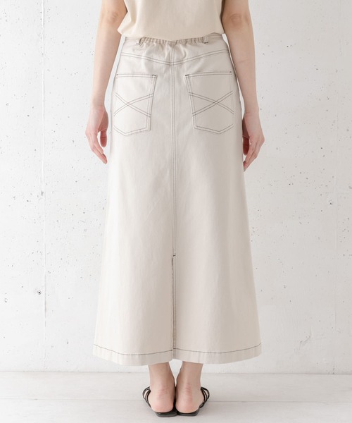 URBAN RESEARCH Sonny Label（アーバンリサーチサニーレーベル）の「配色ステッチベイカースカート（スカート・レディース・ベージュ/アイボリー・38/36）」の16枚目の写真