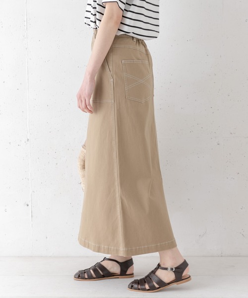URBAN RESEARCH Sonny Label（アーバンリサーチサニーレーベル）の「配色ステッチベイカースカート（スカート・レディース・ベージュ/アイボリー・38/36）」の20枚目の写真