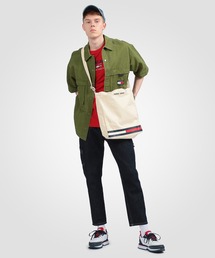 【 】Jeans フラッグ ロゴ キャンバス ブーツ ♪ Tommy Jeans flag logo boots in white