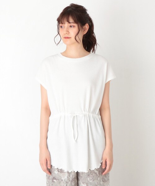 Cutie Blonde(キューティーブロンド)の「◆【S-L】ウエストマークメロープルオーバー(Tシャツ/カットソー・レディース・ブラック/マスタード/オフホワイト・02/01/03)」の4枚目の写真