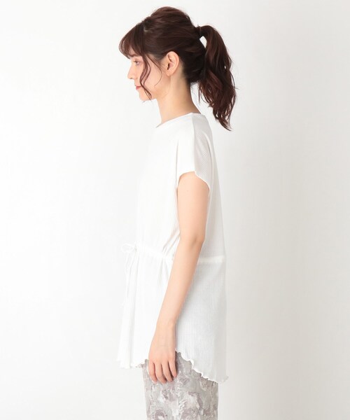 Cutie Blonde(キューティーブロンド)の「◆【S-L】ウエストマークメロープルオーバー(Tシャツ/カットソー・レディース・ブラック/マスタード/オフホワイト・02/01/03)」の5枚目の写真